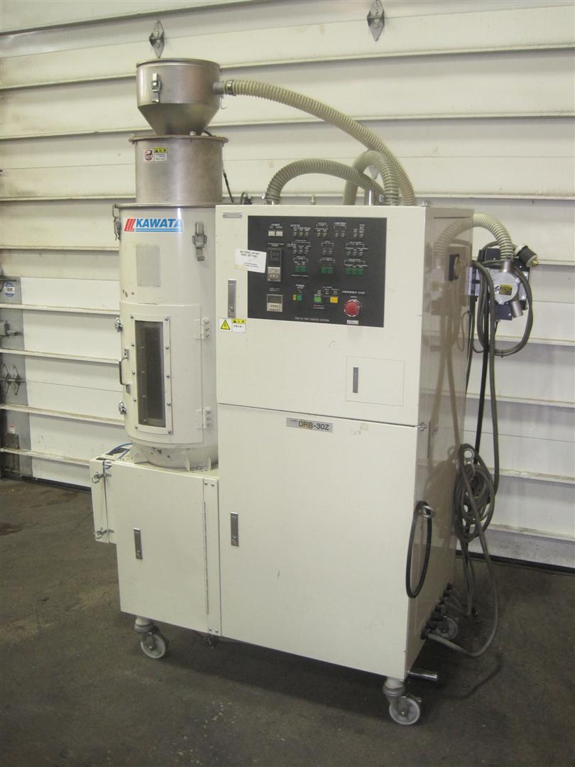 30 CFM Kawata Dessicant Dryer with Hopper, Model DRB30Z Plastic Machinery Used Plastic